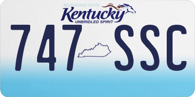 KY license plate 747SSC