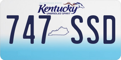 KY license plate 747SSD