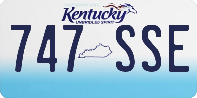 KY license plate 747SSE