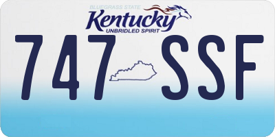 KY license plate 747SSF
