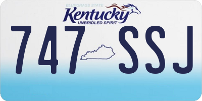 KY license plate 747SSJ