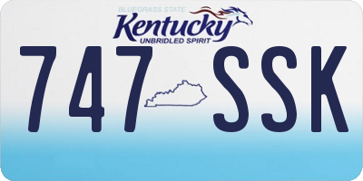 KY license plate 747SSK