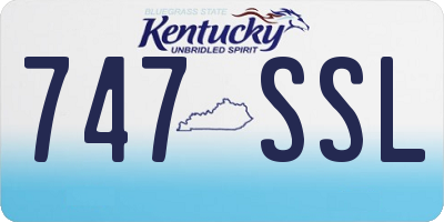 KY license plate 747SSL