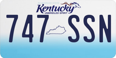 KY license plate 747SSN