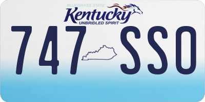 KY license plate 747SSO