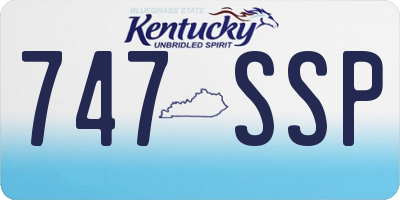KY license plate 747SSP