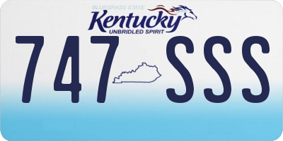 KY license plate 747SSS