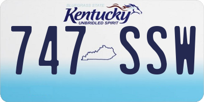 KY license plate 747SSW