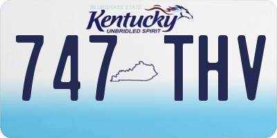 KY license plate 747THV
