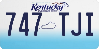 KY license plate 747TJI