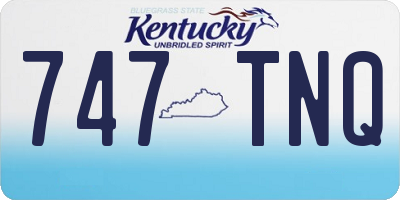 KY license plate 747TNQ
