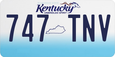 KY license plate 747TNV