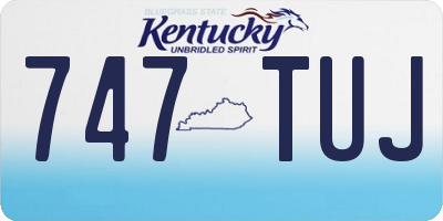 KY license plate 747TUJ
