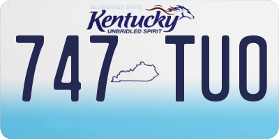 KY license plate 747TUO