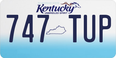 KY license plate 747TUP