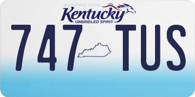 KY license plate 747TUS