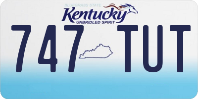 KY license plate 747TUT