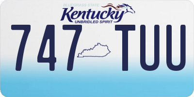 KY license plate 747TUU