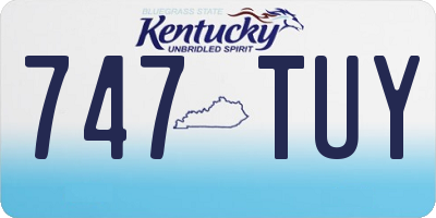 KY license plate 747TUY