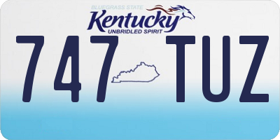 KY license plate 747TUZ