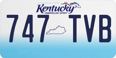 KY license plate 747TVB