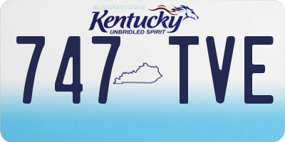 KY license plate 747TVE