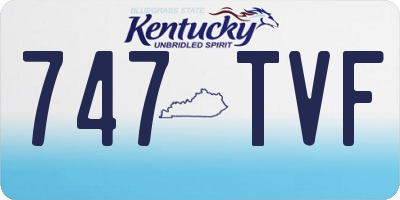 KY license plate 747TVF