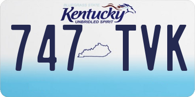 KY license plate 747TVK