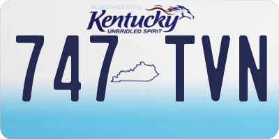 KY license plate 747TVN