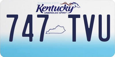 KY license plate 747TVU