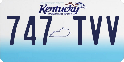 KY license plate 747TVV