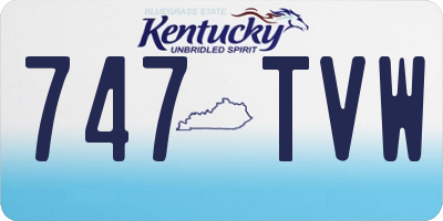 KY license plate 747TVW