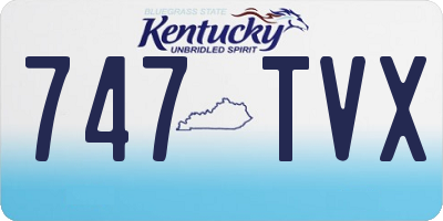 KY license plate 747TVX