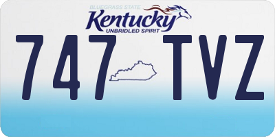 KY license plate 747TVZ