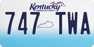 KY license plate 747TWA