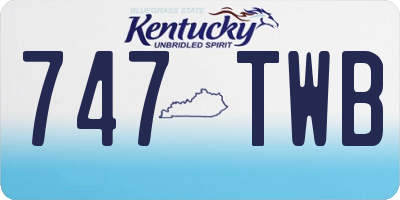 KY license plate 747TWB