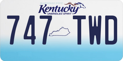 KY license plate 747TWD