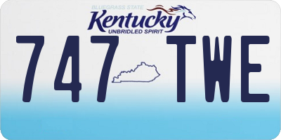 KY license plate 747TWE