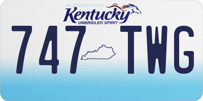 KY license plate 747TWG