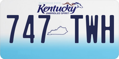 KY license plate 747TWH