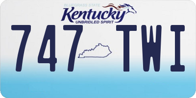 KY license plate 747TWI