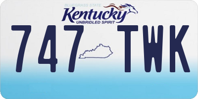 KY license plate 747TWK