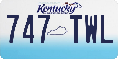 KY license plate 747TWL