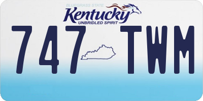 KY license plate 747TWM