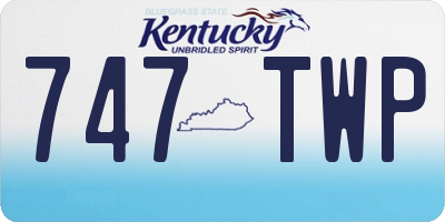 KY license plate 747TWP
