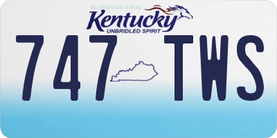 KY license plate 747TWS