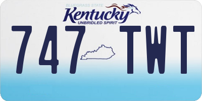 KY license plate 747TWT