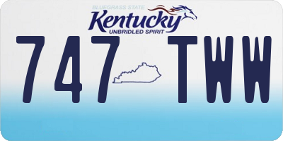 KY license plate 747TWW