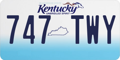KY license plate 747TWY