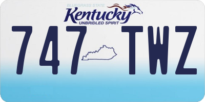 KY license plate 747TWZ